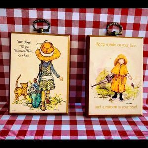 Set of 2 Vintage American Greetings USA Wall